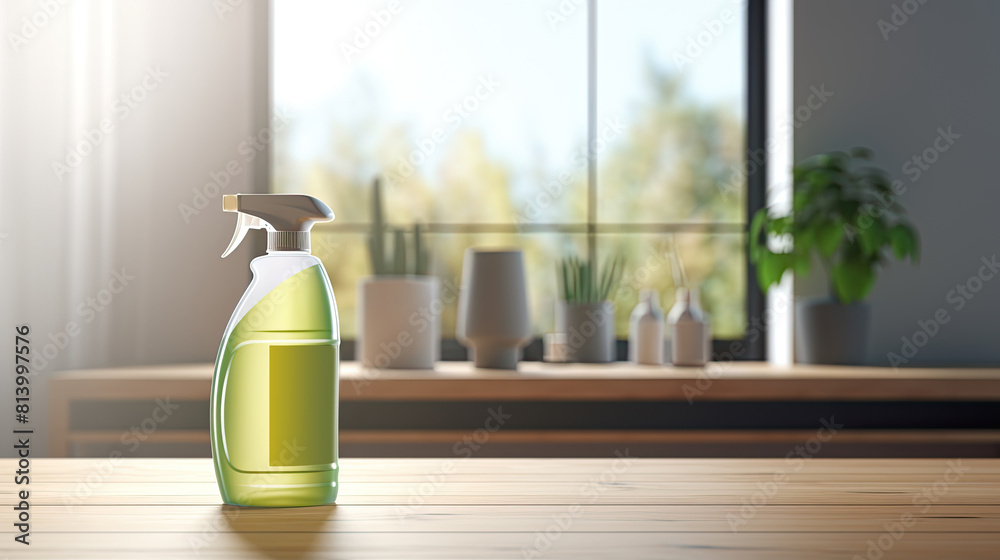 bio organic bottle of cleaning product and leaves bio organic bottle of cleaning product and leaves