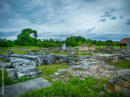 Ruins of Roman and early Byzantine city of Nikopolis ad Istrum. Archaeological reserve 'Nicopolis ad Istrum'. Veliko Tarnovo. Bulgaria.
 photo