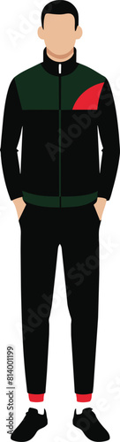 Isolated man in sportswear on a white background, Vector illustration