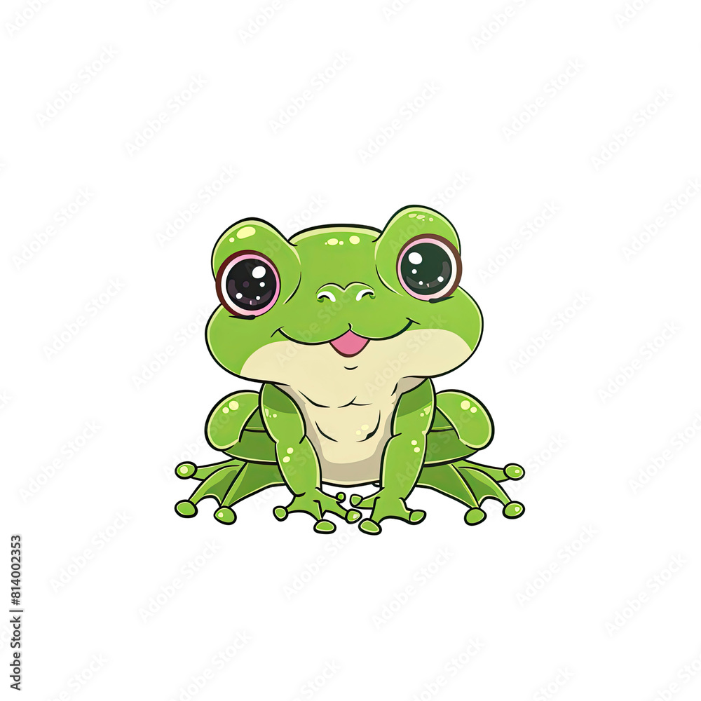 A Cute Baby Frog Cartoon, Cartoon Illustration A Cute Baby Frog Cartoon, Cartoon Illustration
