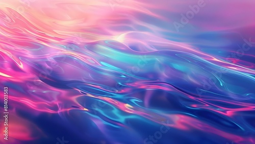 s-style Abstract Digital Art with Vibrant Blurred Holographic Colors. Concept Abstract Art, Digital Art, Vibrant Colors, Blurred Effects, Holographic Style photo