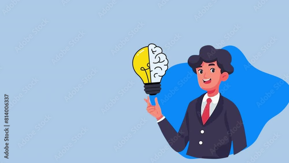 Picture of a businessman who has an idea 