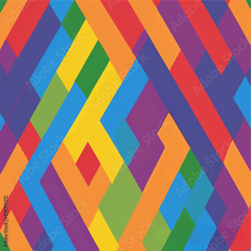 Vector abstract pattern in rainbow colors.  An ornament with elements of the lgbt community.  Background with    stripes.