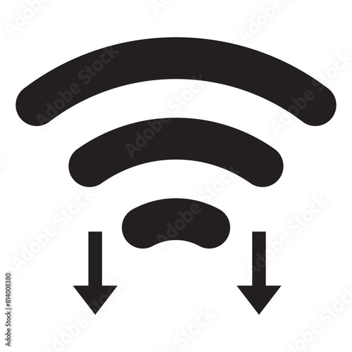 WIFI icon in black .WIFI  vector illustration for the internet hotspot access button. WIFI icon. vector illustration.