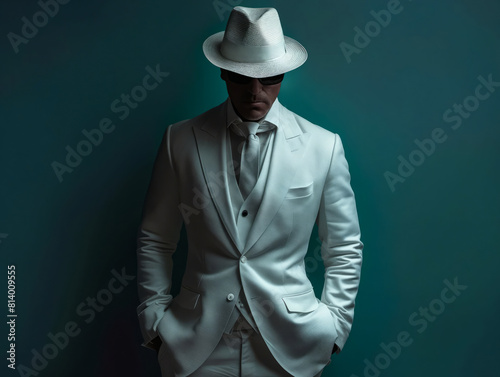 A man in a white suit and hat. © VISUAL BACKGROUND