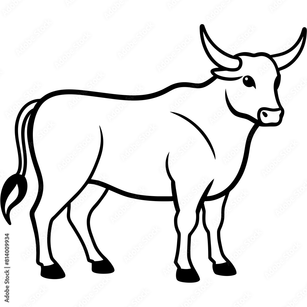 silhouette of a bull silhouette of a bull