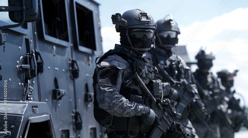 A group of soldiers standing in formation in front of a military truck, ready for deployment or training. A group of soldiers standing in formation in front of a military truck, ready for deployment or training.