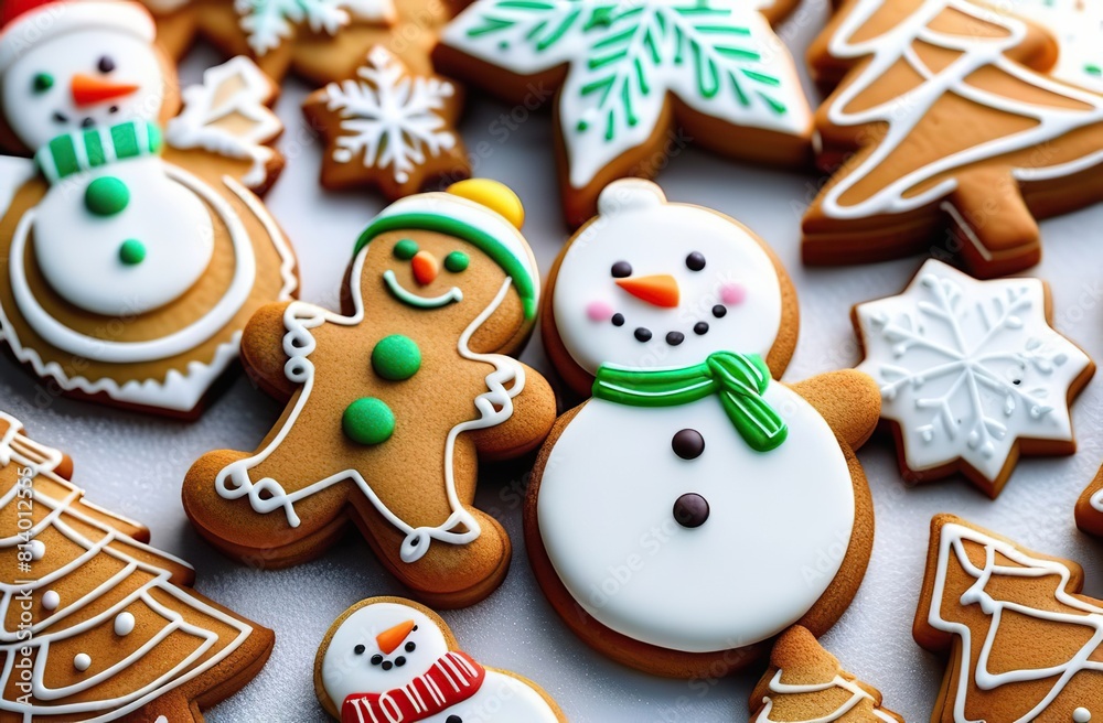 Christmas cookies, snowman, X'mas tree, gingerbread isolated on white background with clipping path for Xmas party holiday homemade food design decoration template Christmas cookies, snowman, X'mas tree, gingerbread isolated on white background with clipping path for Xmas party holiday homemade food design decoration template