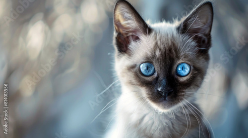 Cute siamese cat with blue eyes © FutureStock