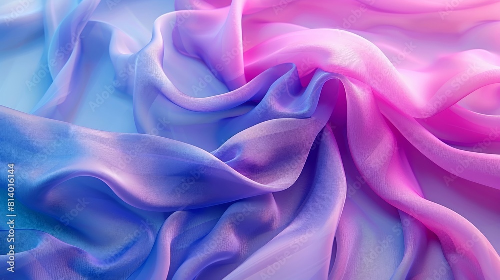 Obraz premium 3D Illustration wave silk background with twisted relaxing colorful curves