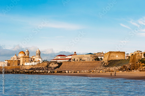 View of the cathedral of Cádiz and the old town centre