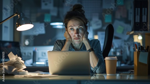 A grim testament to the heavy toll of overwork, her slumped posture and vacant stare speak volumes about modern occupational hazards.
