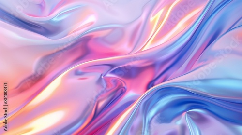 3D pink blue futuristic silk satin shiny fashion luxury dreamy background with gradient for web advertising technology branding
