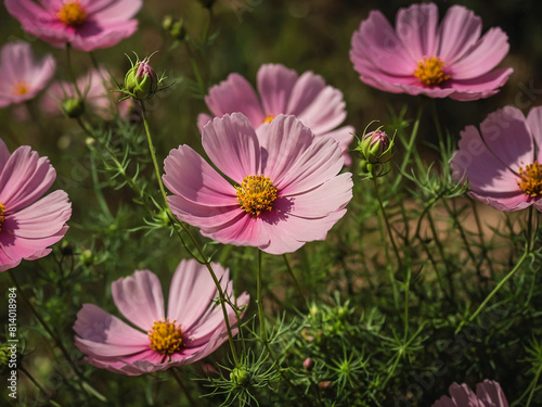 Beautiful cosmos flowers in bloom