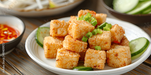 Tahu sumedangPopular street food of deepfried bean curdis one of the typical snacks from sumedang.
 photo