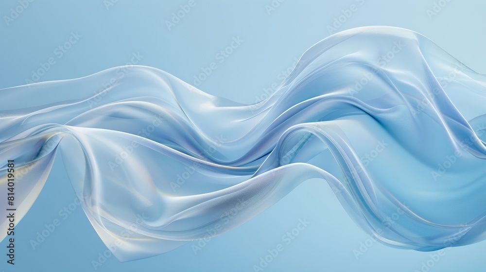 3D ice blue futuristic gradient translucent silk satin shiny fashion luxury relaxing abstract background with curves for web advertising technology branding 3D ice blue futuristic gradient translucent silk satin shiny fashion luxury relaxing abstract background with curves for web advertising technology branding