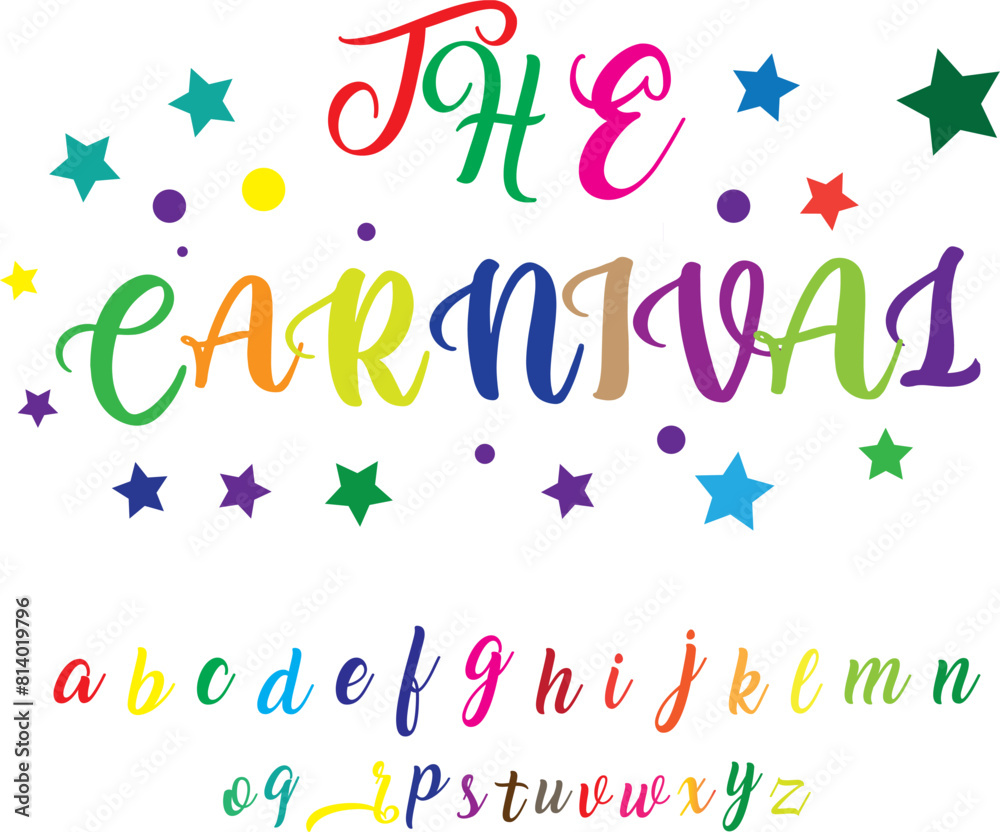 Carnival colorful alphabet, playful letters, funny festival font for bright fiesta logo, mexican headline, birthday and greeting card typography, thank you phrases. Carnival colorful alphabet, playful letters, funny festival font for bright fiesta logo, mexican headline, birthday and greeting card typography, thank you phrases.