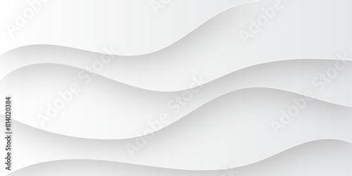  Abstract white paper wave background and abstract gradient and white wave curve lines banner background design. White wave modern abstract background design. space style. white background.