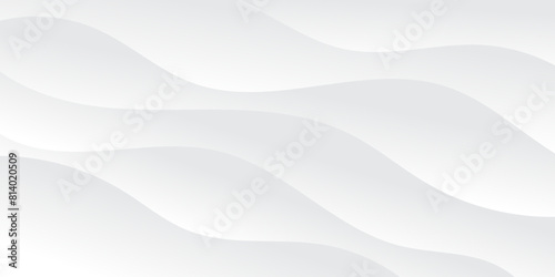  Abstract white paper wave background and abstract gradient and white wave curve lines banner background design. White wave modern abstract background design. space style. white background.