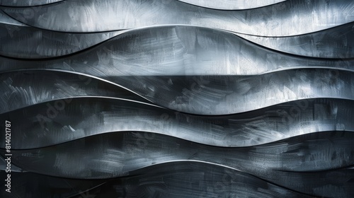Wavy metal wall panels undulate in a mesmerizing rhythm, captivating the eye with their seamless flow.