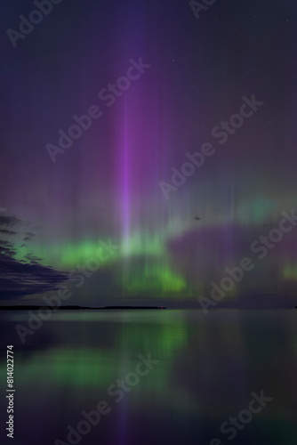 Not normally seen this far south  this image of the Aurora Borealis  Northern Lights  was captured in Southern Ontario  Canada  on May 10  2024 during a massive and very rare  G5 geomagnetic storm. 