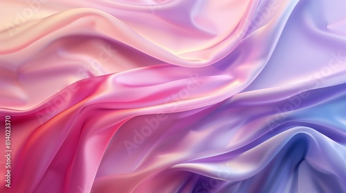 3D pink silk satin shiny fashion luxury background with gradient for web advertising technology branding