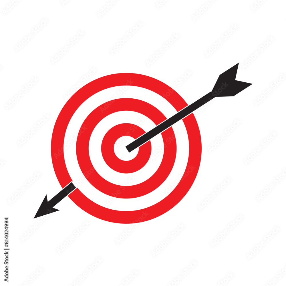 Target with an arrow flat icon concept market goal.eps10 Target with an arrow flat icon concept market goal.eps10
