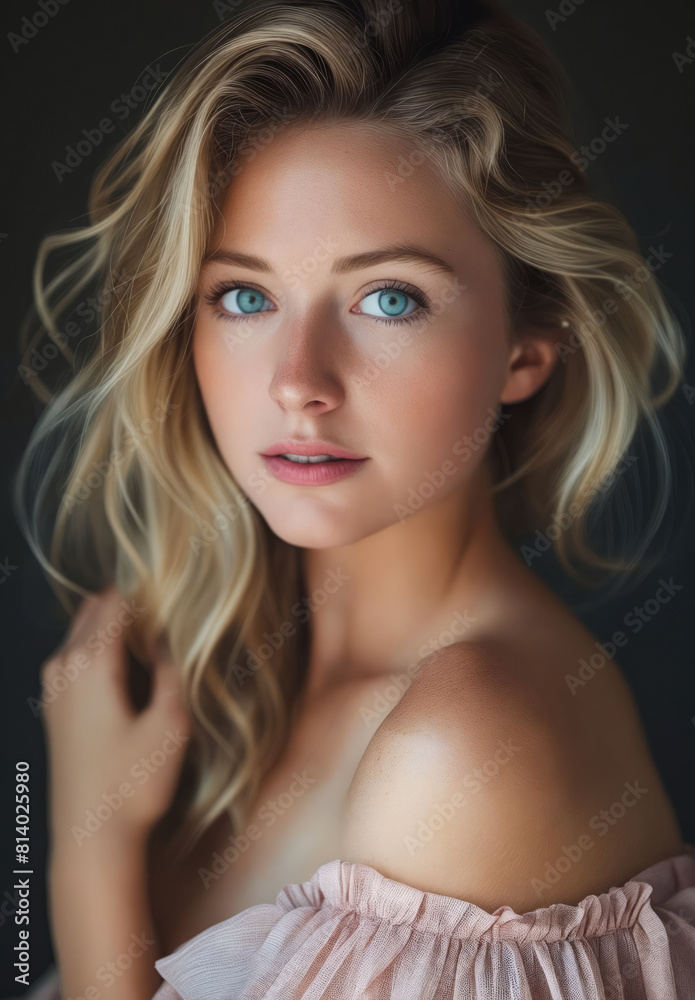 A beautiful blonde woman with blue eyes. A beautiful blonde woman with blue eyes.