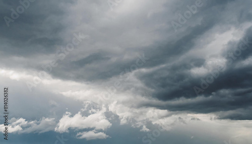 Dramatic sky with dark clouds before a thunder-storm