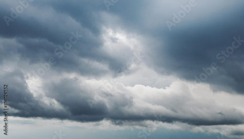 Dramatic sky with dark clouds before a thunder-storm