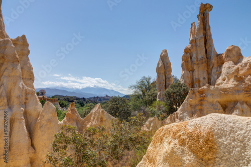 Les orgues d'Ille-sur-Têt dans le département des  Pyrénées Orientales en région Occitanie - France photo