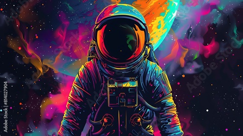 illustration, man, design, space, universe, science, future, moon, technology, cartoon, art, spaceman, graphic, galaxy, astronaut, helmet, background, stars, drawing, character, astronomy, cosmos, cos photo