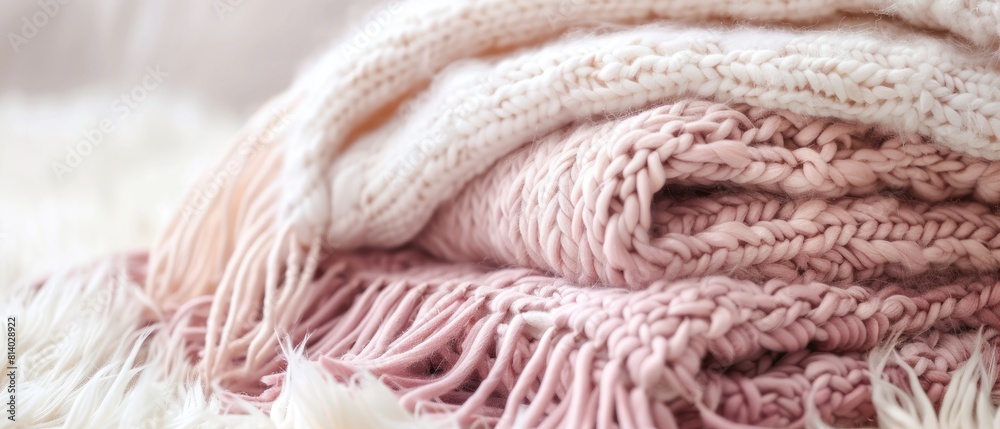 light pastel blankets and cushions for a cozy home decor on a soft, plush surface light pastel blankets and cushions for a cozy home decor on a soft, plush surface
