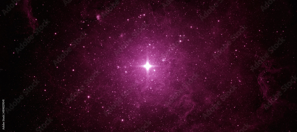 Obraz premium Beautiful night sky, star in the space. Bright star on a background of the starry sky. Collage on space, science and education items. Elements of this image furnished by NASA.