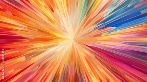 Abstract colorful radial burst background