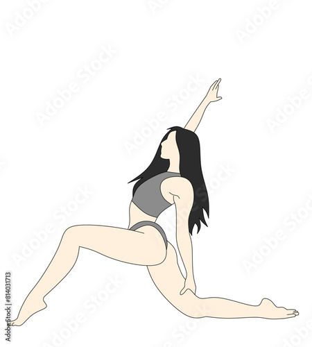 vector of young woman doing yoga exercises.
perfect vector collection