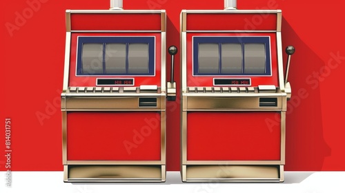 Jackpot slot machine scoreboard with winnings. Concept: passion and addiction for games. Dangerous hobbies and illegal online casino business photo