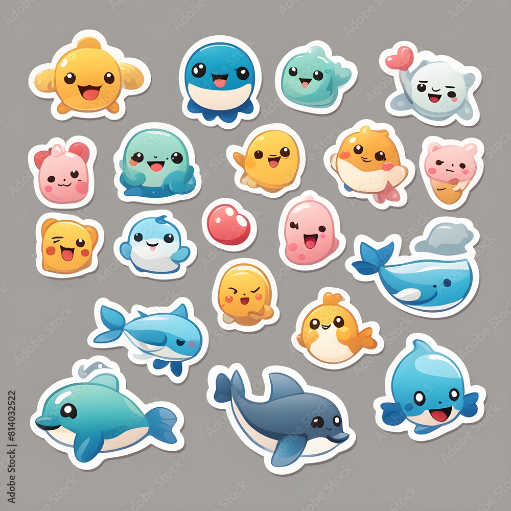 set of funny cartoon animals set of funny cartoon animals