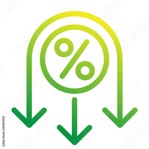 reduced rate icon, line