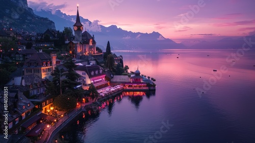 The Montreux Comedy Festival in Switzerland gathering the best international comedians for performances in English and French offering laughter and entertainment against the backdrop of Lake Geneva. - photo