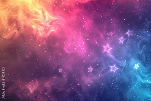 Colorful shining abstract background with stars