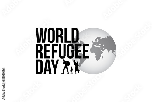 Refugee silhouette vectors and illustrations for world refugee day.