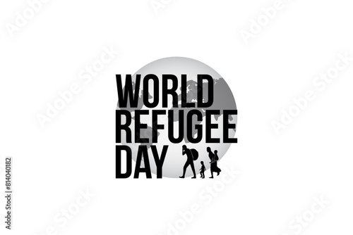 Refugee silhouette vectors and illustrations for world refugee day.