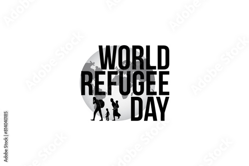 Refugee silhouette vectors and illustrations for world refugee day.