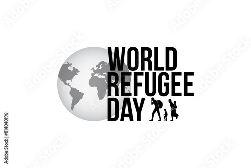 Refugee silhouette vectors and illustrations for world refugee day.
