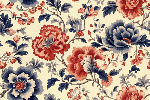 Ethnic floral zentangle, doodle seamless background. Beautiful doodle art flowers. Hand drawn herbal design elements. Multicolored pattern.