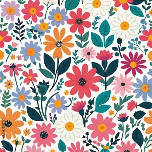 Wallpaper Mural meadow floral pattern, Floral beauty Torontodigital.ca