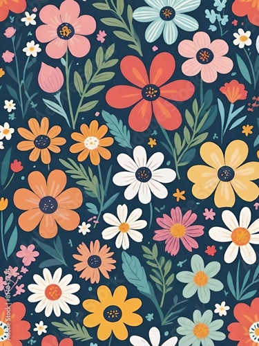 meadow floral pattern, Floral beauty