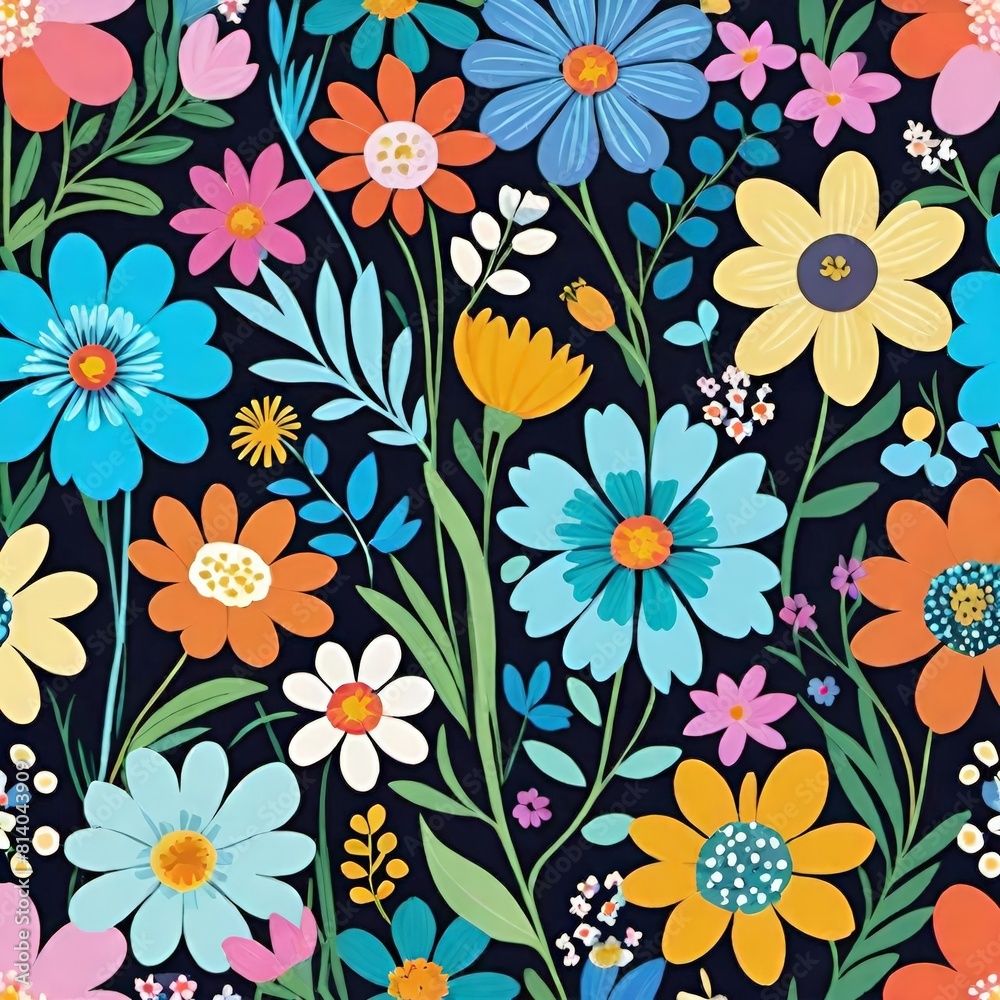 meadow floral pattern, Floral beauty meadow floral pattern, Floral beauty