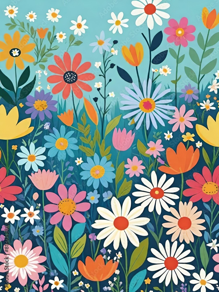meadow floral pattern, Floral beauty meadow floral pattern, Floral beauty